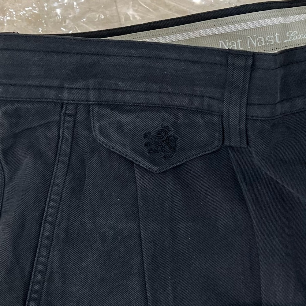 Nat Nast Bermuda Men's Black Luxury Shorts NWT - Picture 4 of 5